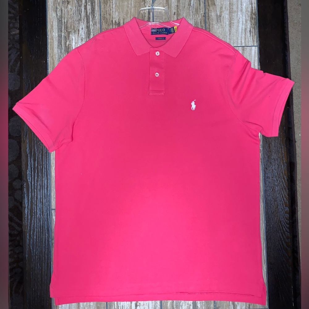 Polo Ralph Lauren PINK Polo shirt, custom fit, new no tag, Men’s L
